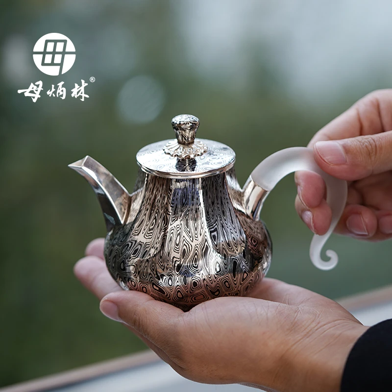 【慕雨手作】‘母炳林’’赖庆国‘双国大师联名款木纹金泡茶壶