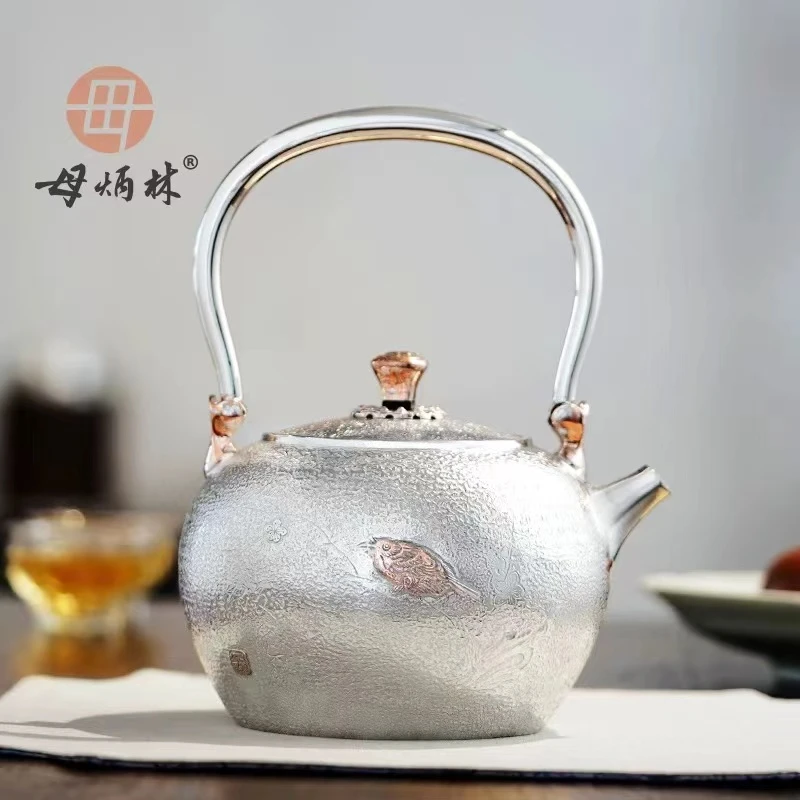 【慕雨手作】母炳林大师手工长松雕刻一张打烧水壶