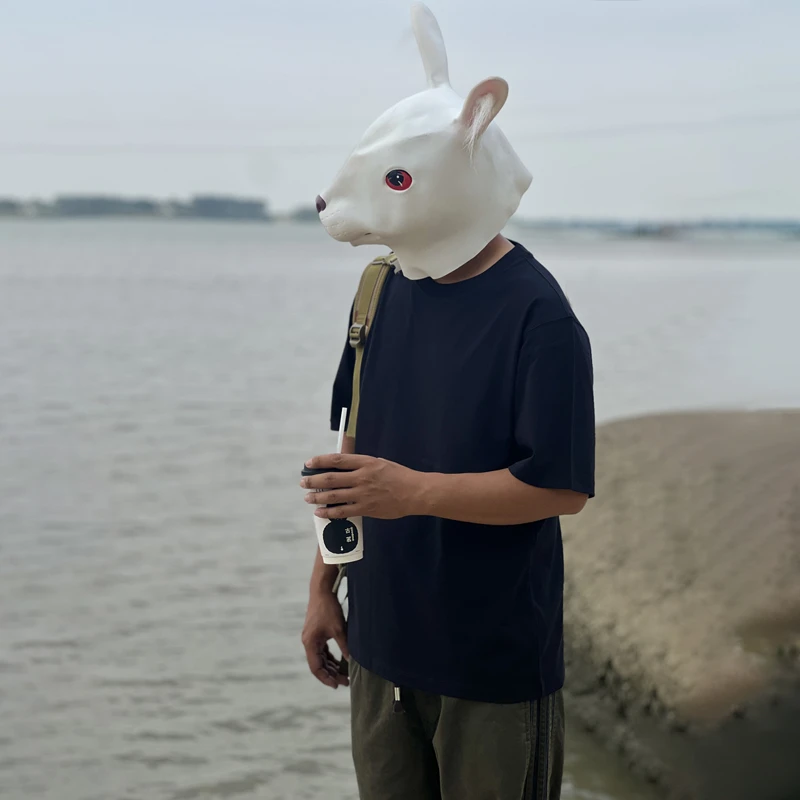 白色短袖t恤男夏季纯棉重磅水洗宽松圆领白色内搭打底衫男士体恤