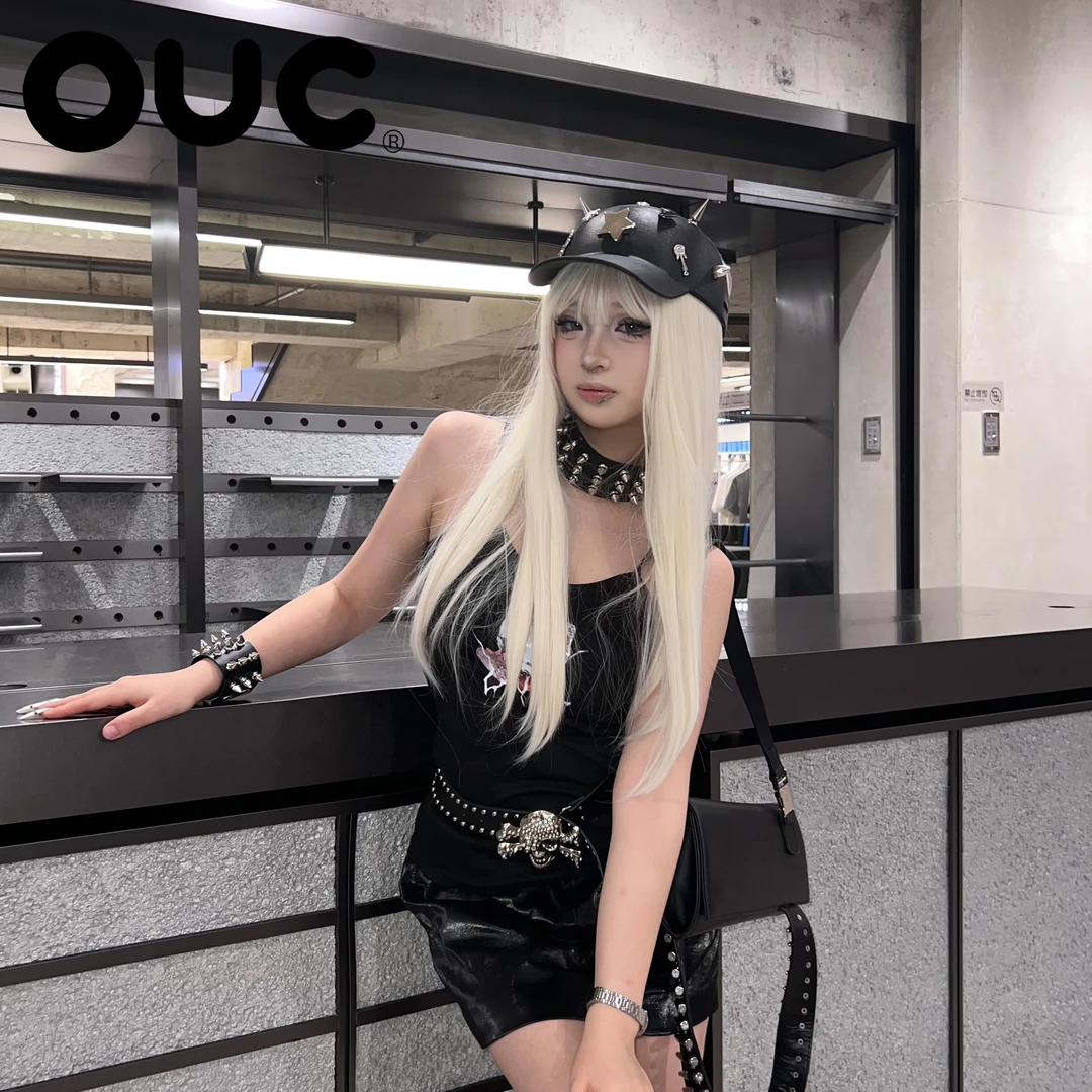 OUC潮牌 重工风款洞洞帽2024新款韩版帽子个性空顶马尾帽男女同款