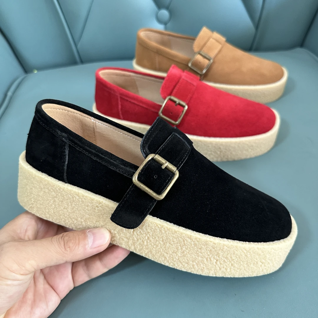 018-5 真皮牛劲底休闲一脚蹬女鞋时尚潮流百搭款三季欧美款