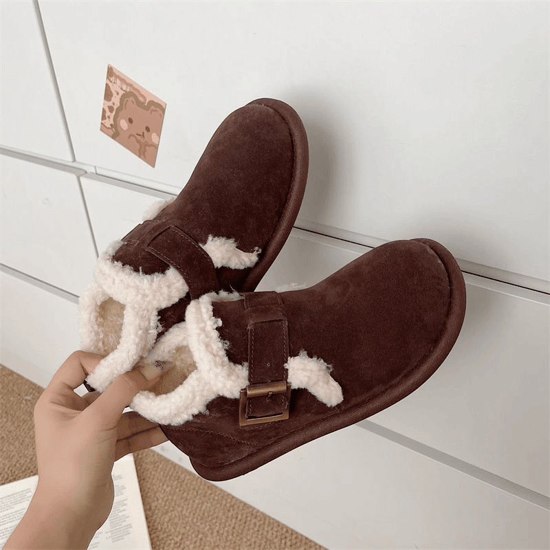 厚底防寒保暖外穿雪地靴女年新款加绒加厚冬季东北棉鞋秋冬雪地靴