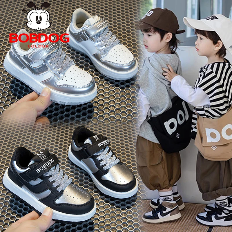 熊二巴布豆男童运动鞋2025秋季女童板鞋软底中大童女潮鞋B10