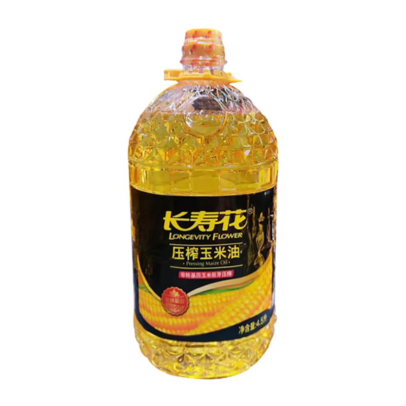 长寿花非转基因压榨一级玉米油4.5L