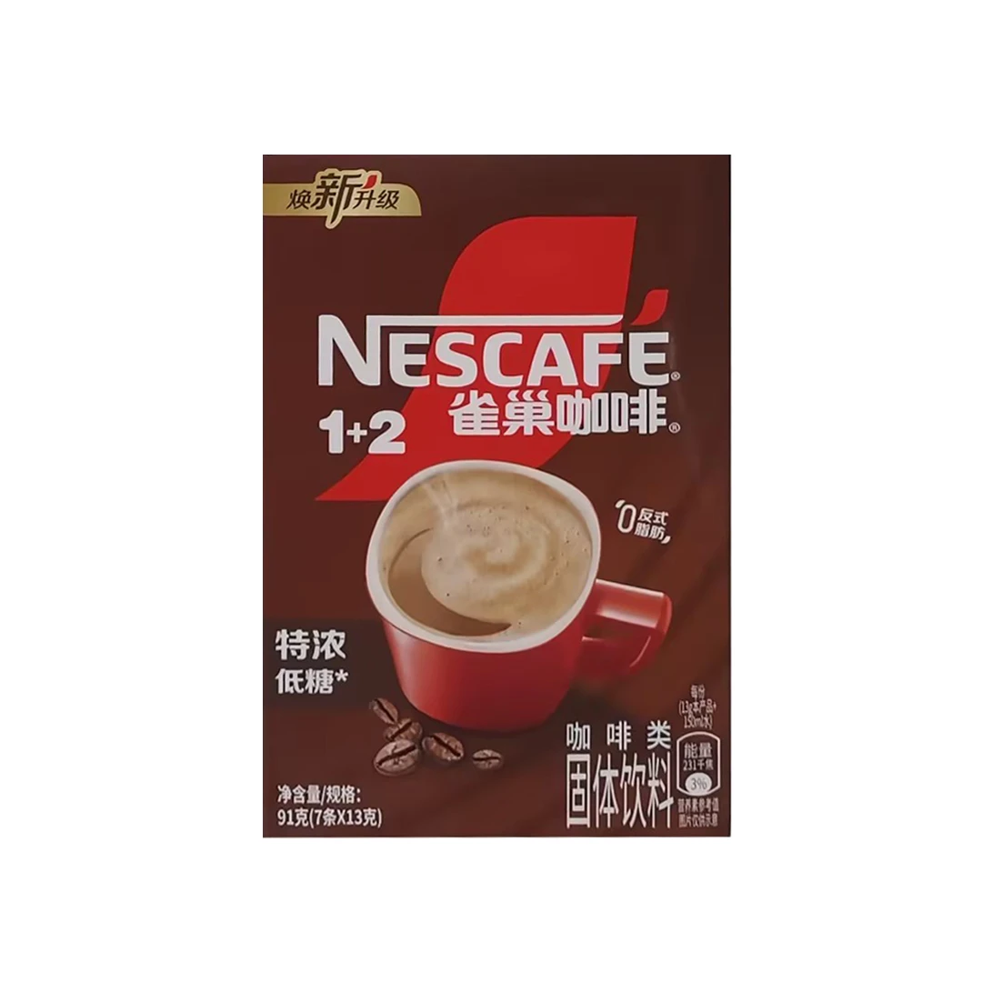 雀巢1+2咖啡特浓7条装91g