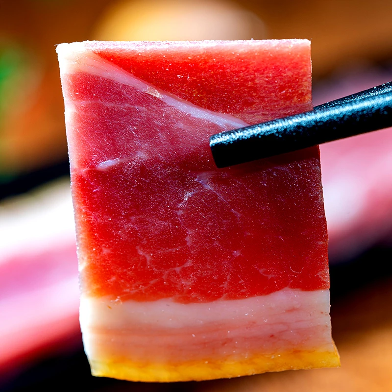 【直播间一物一拍现场称重】云南特产宣威火腿肘子片农家猪后腿腌制