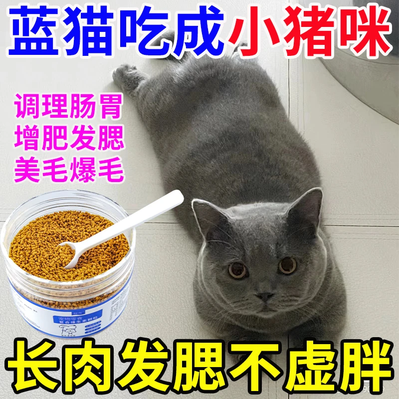 英短蓝猫专用发腮增肥维生素促腮部骨骼发育营养品快速增肥补营养