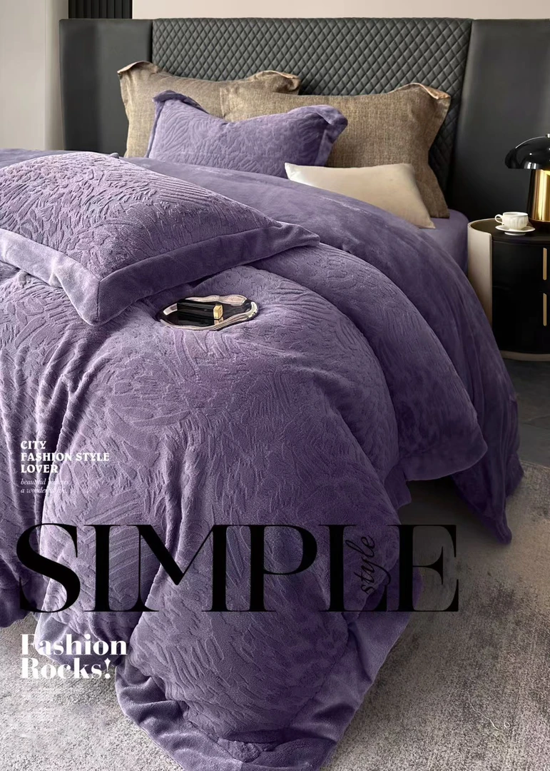 【安利家居】豹纹 秋冬全消光加厚牛奶绒四件套床上用品套件四件套