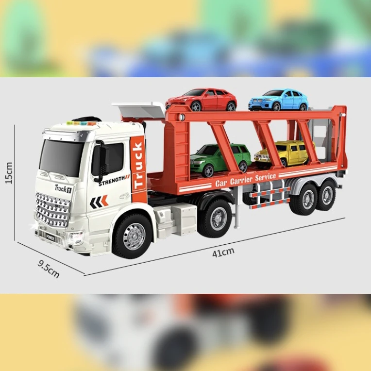 HT-9814 9817大号双层拖车 音乐灯光故事运输车