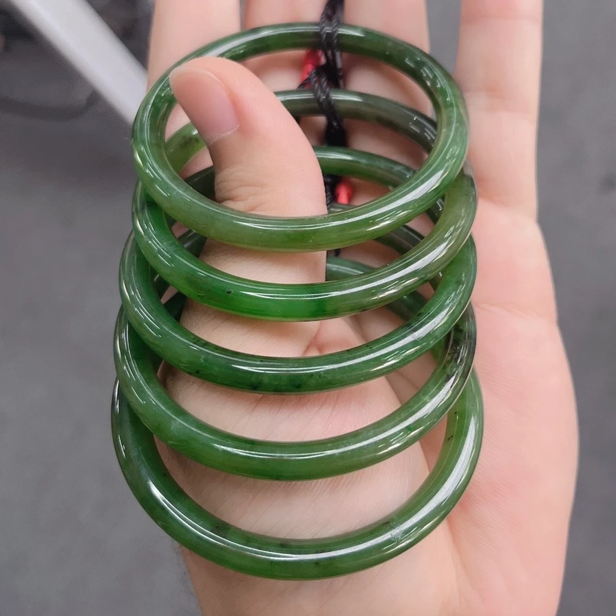 【十一臻选】天然和田玉碧玉叮当镯（多样性发其一）百搭款xw