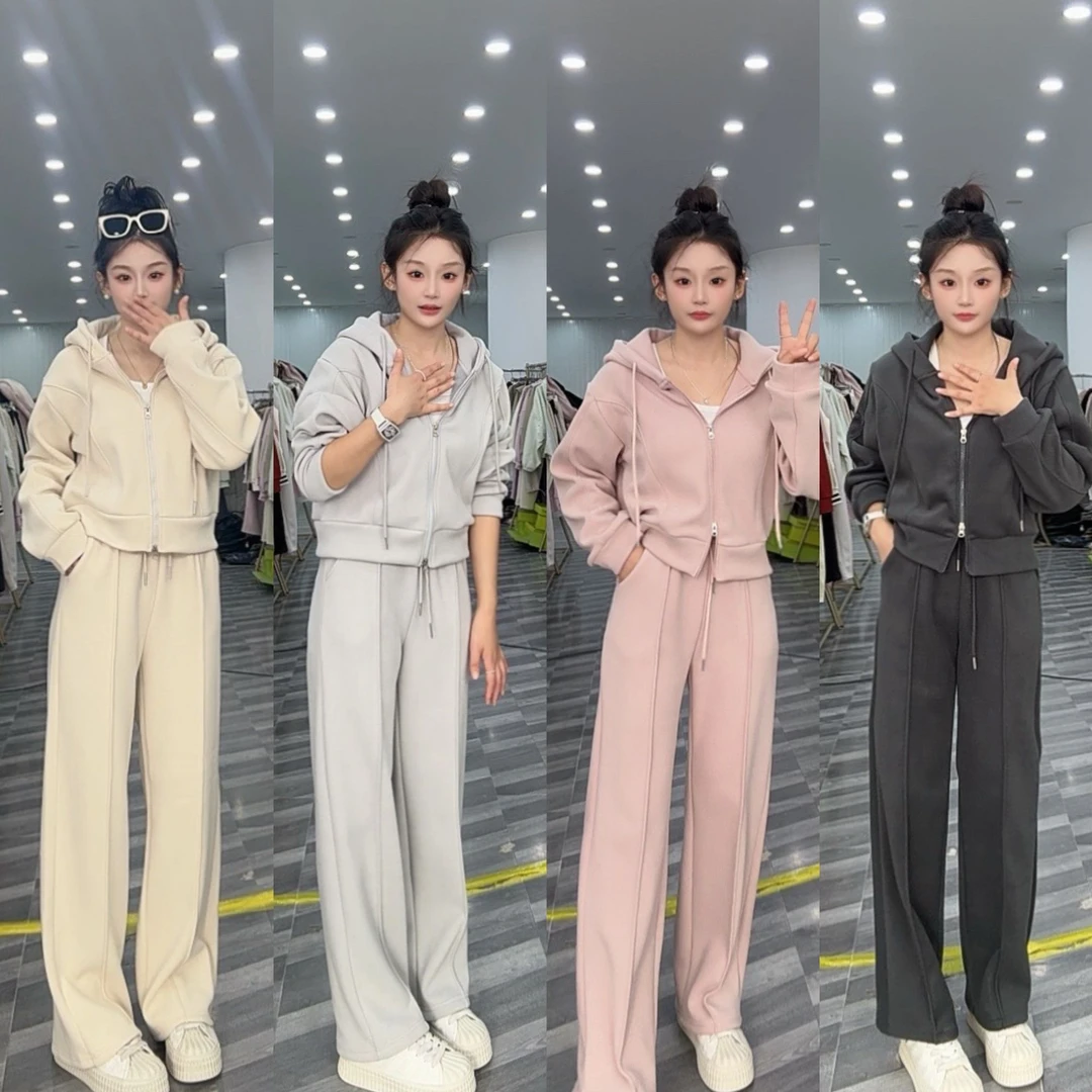 冬季新款防风加绒加厚韩系小个子显高套装