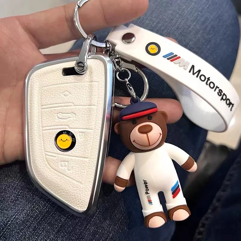 北岛严选 适用于宝马汽车钥匙扣挂件BMW小熊公仔钥匙套卡通情侣款
