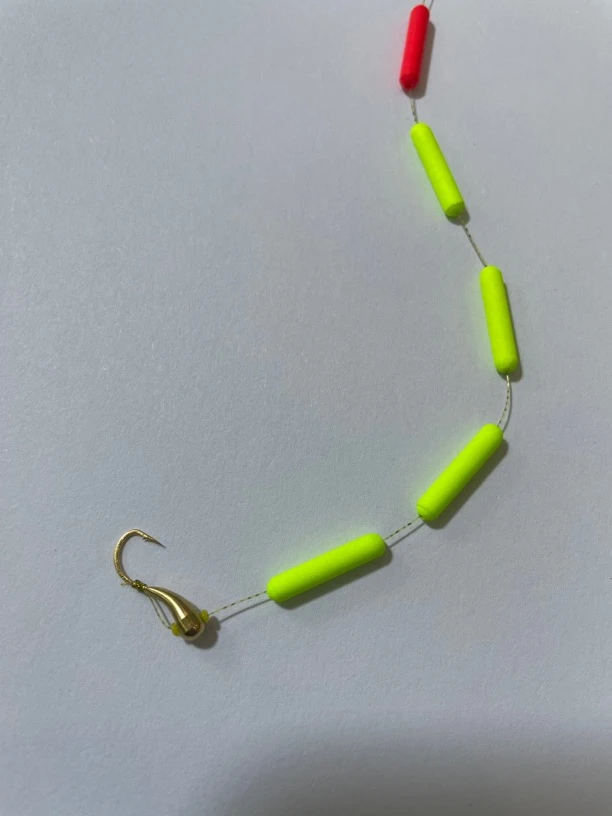 铜钩海夕朝天钩七星漂线组，手工精绑（6副，送主线盒）