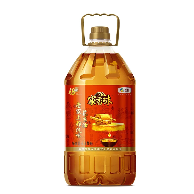 【粮油调味】家香味 食用油 老家土榨风味花生油6.18L