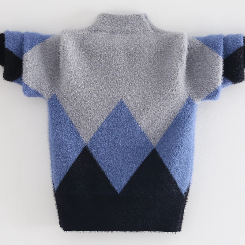 加厚男女童秋冬加厚儿童套头韩版圆领保暖男孩女孩冬季洋气毛衣