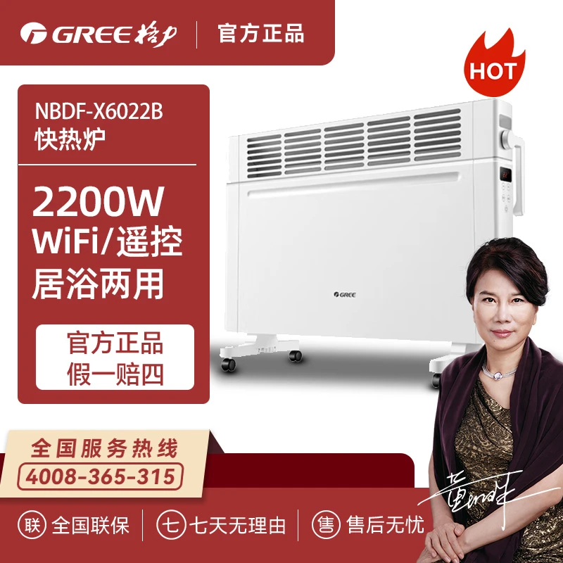 Gree/格力取暖器快热炉家用卧室电暖炉电暖器暖风机NBDF-X6022B