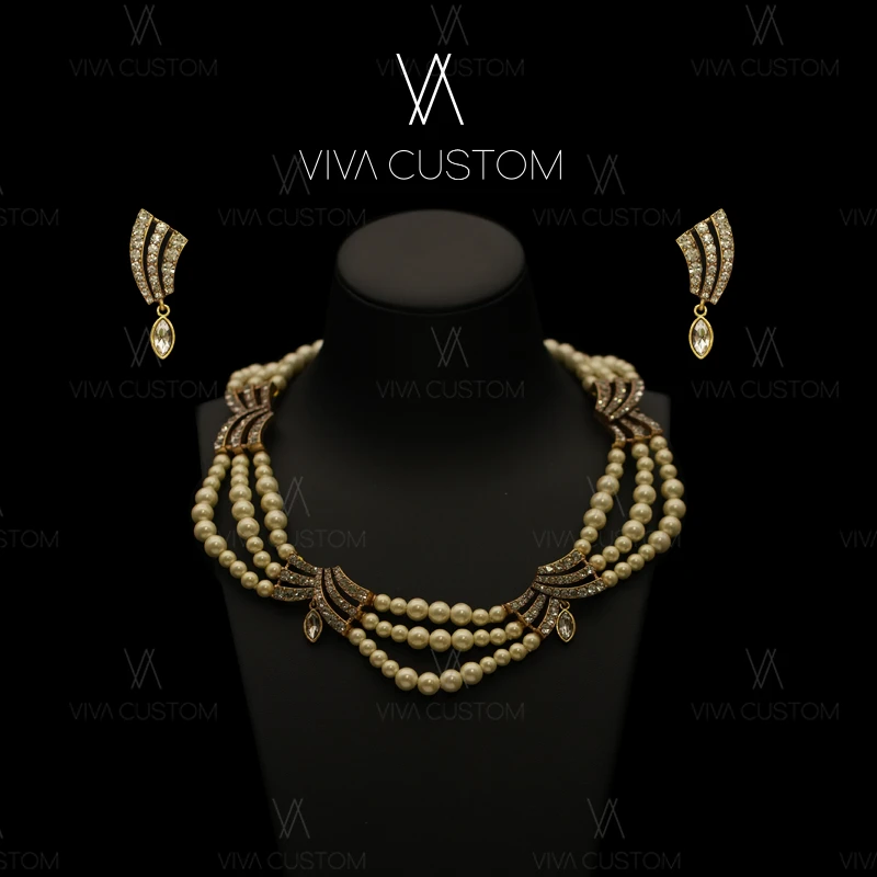 铜合金合成锆石耳饰 （精工系列）简约宫廷风设计感线条弧形套装