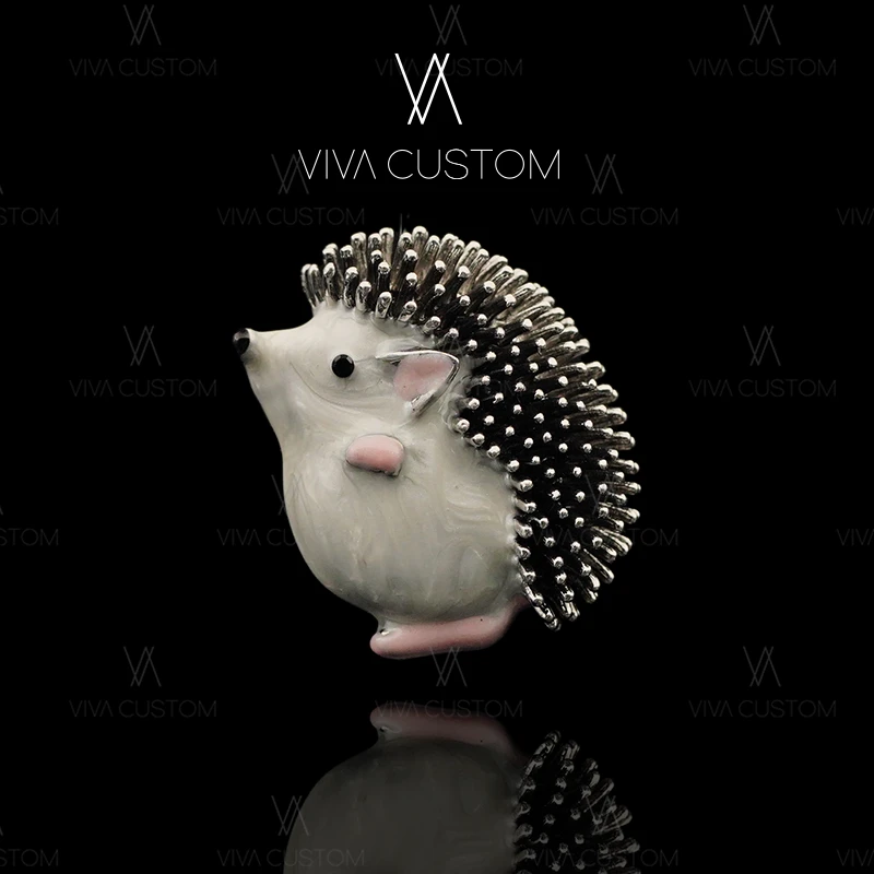 合金胸针 多彩刺猬胸针H