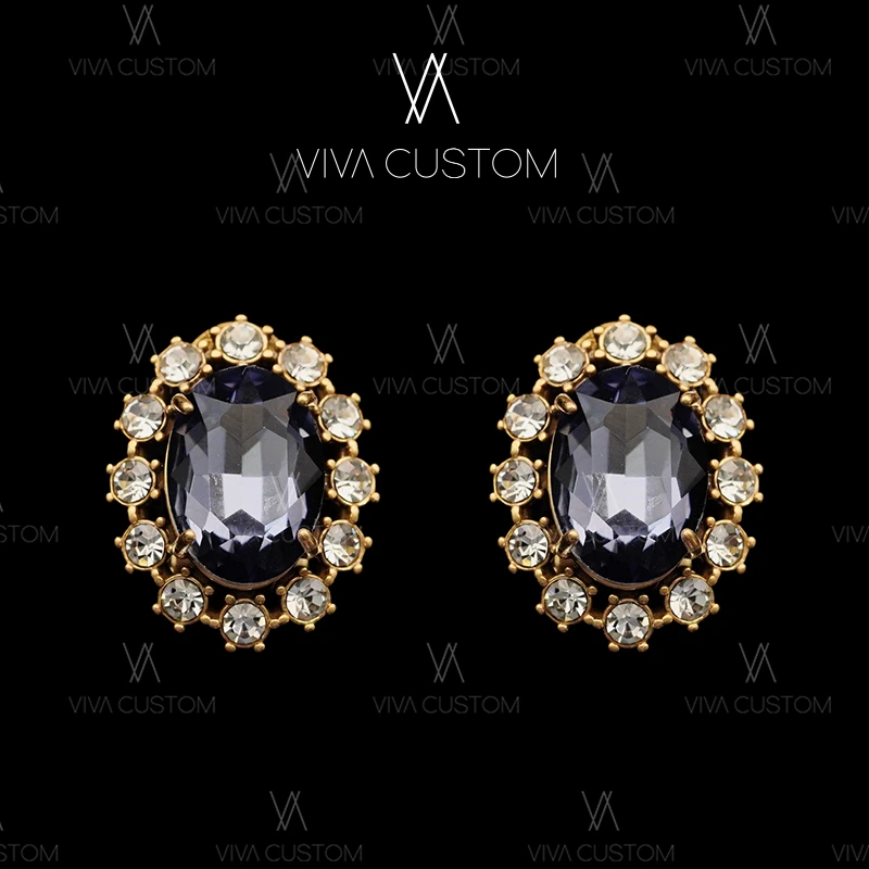 合金合成锆石耳饰 (璀璨星河系列)塞纳河畔气质耳拍