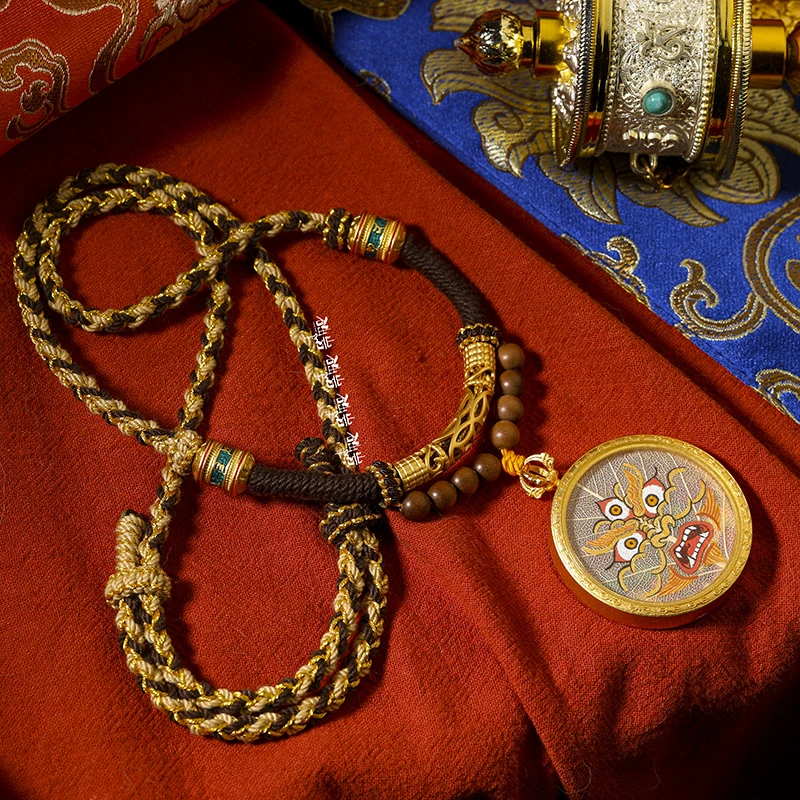 非金属木质项链 【菩提 · 大H天】手编棉项链 原创设计款项链 饰品