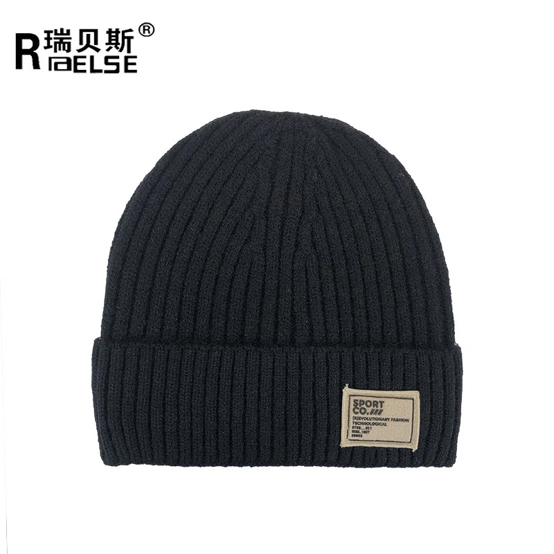 秋冬保暖针织帽韩版潮牌字母毛线帽百搭冬帽男女潮冷帽复古护耳帽