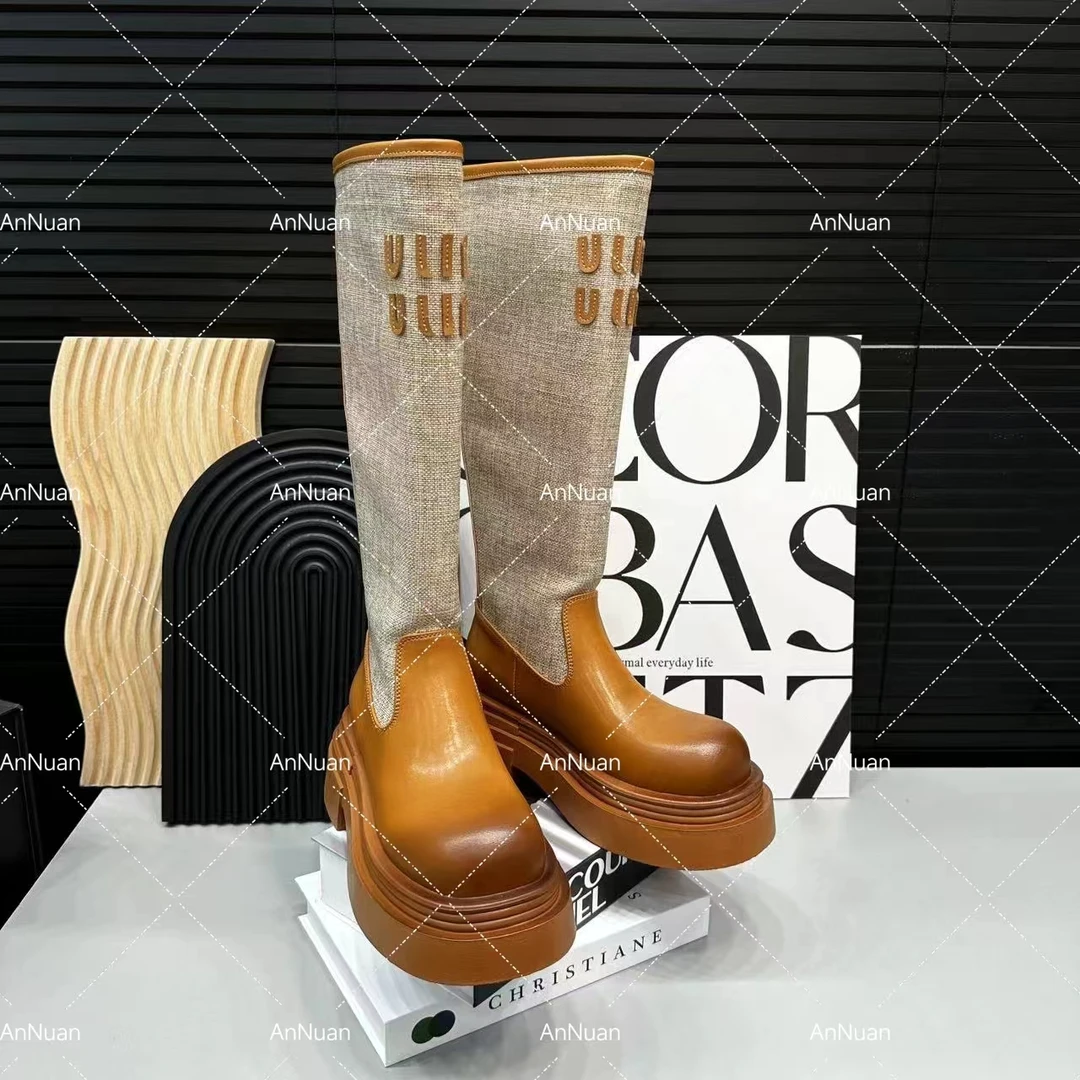 付小付家新款潮走秀厚底休闲短靴鞋运动百搭