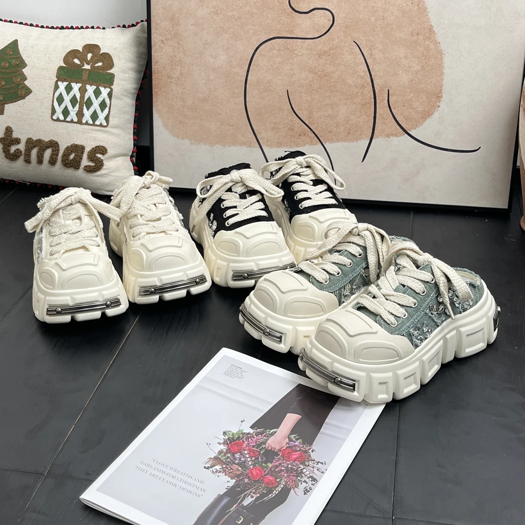 广州安暖家【铆钉半拖】2024新款休闲包头拖鞋女夏季厚底透气