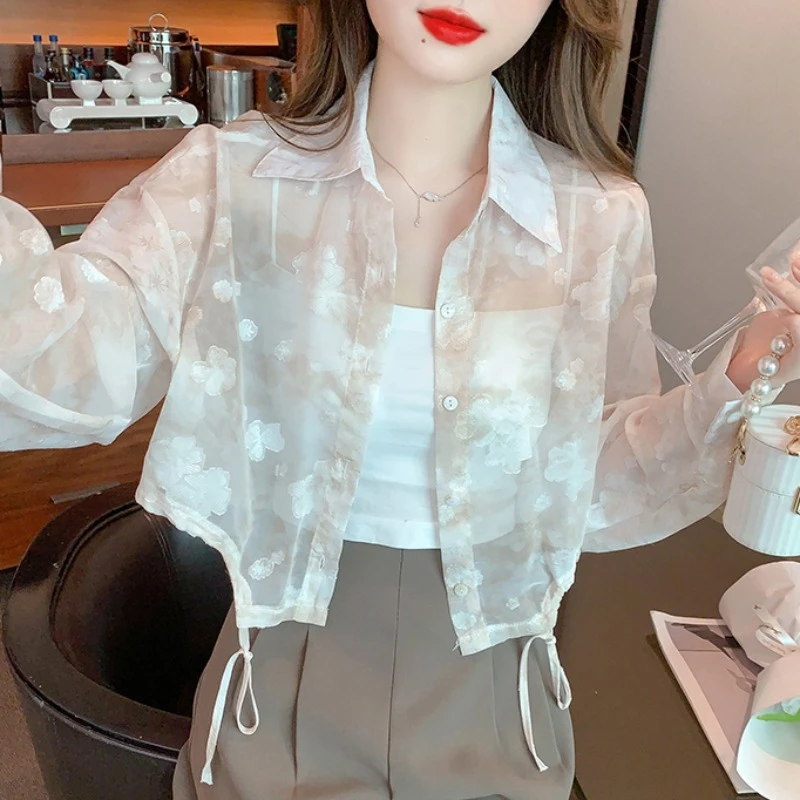 户外衬衫洋气防晒衣女夏季2025新款宽松透气薄款防晒服开衫外套潮