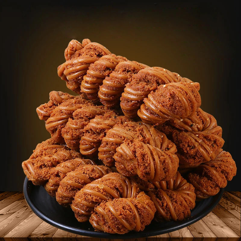 香酥麻花风味小吃老式夹心手工糕点芝麻椒盐味休闲零食茶点