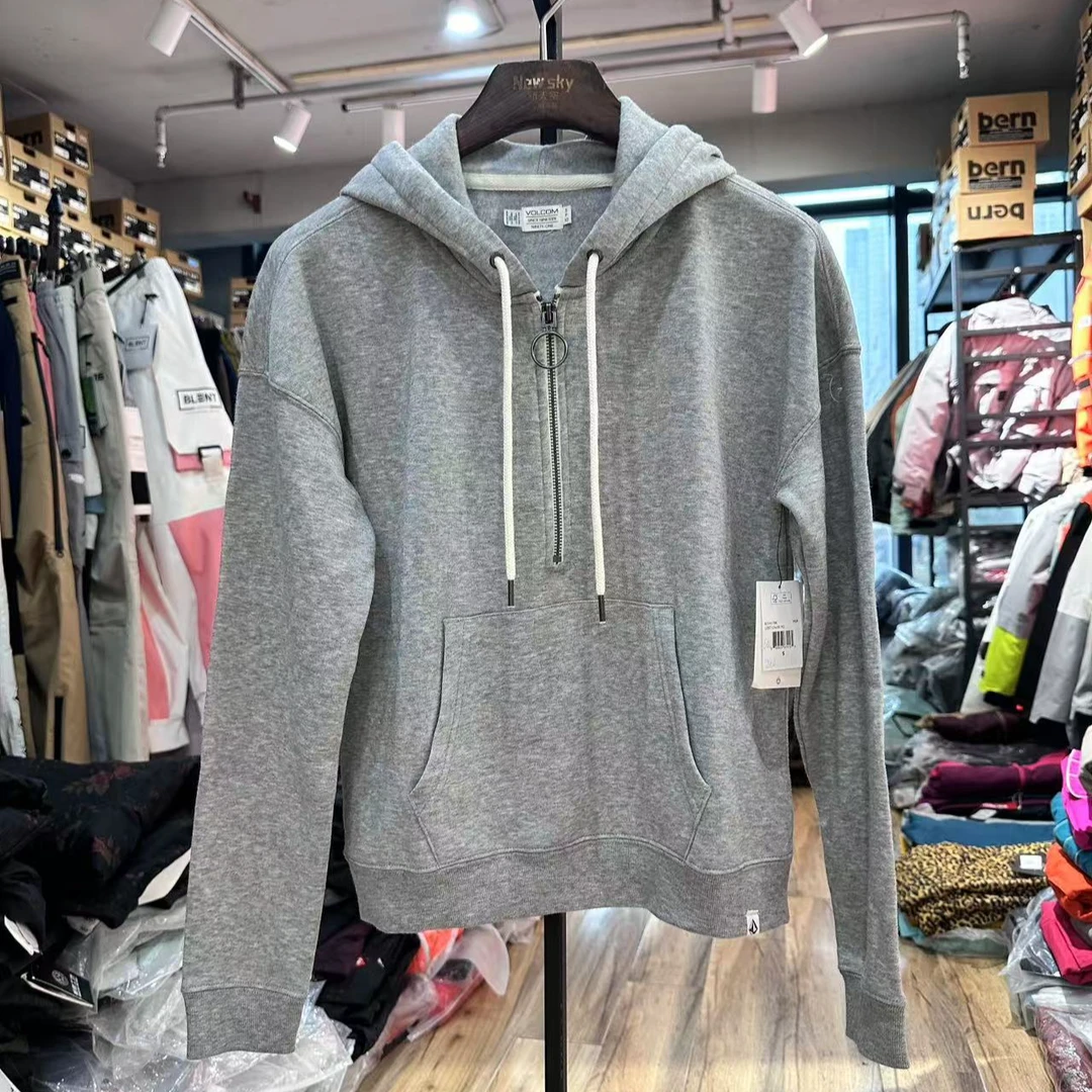 成人钻石加绒卫衣女款长袖运动连帽