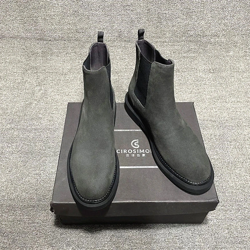 common切尔西靴男英伦短靴圆头男靴CHELSEA BOOT潮男士马丁靴