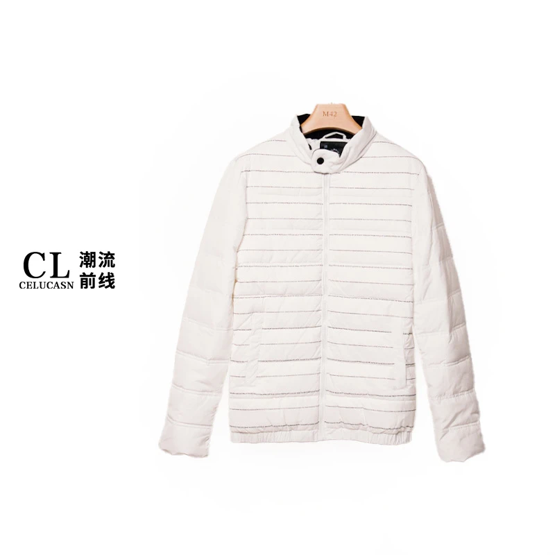 P5VBY087#秋冬男装休闲厚立领拉链户外字母印花保暖棉服上秋