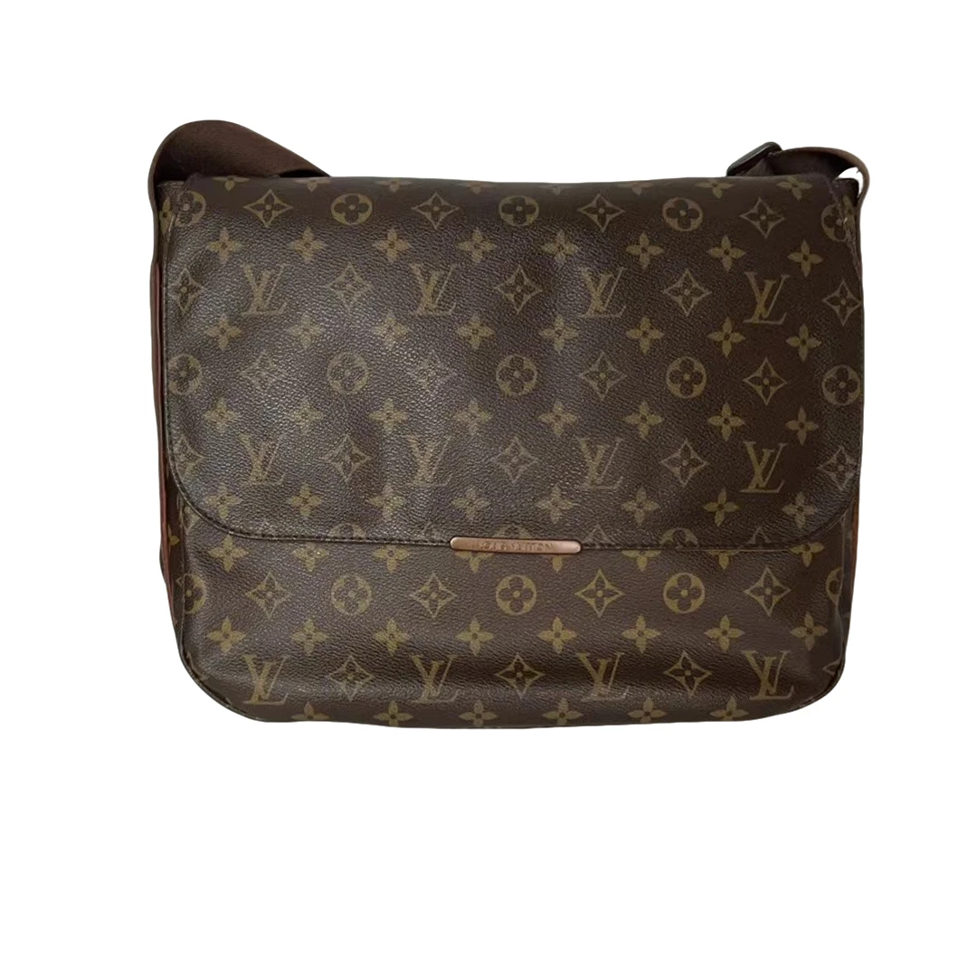 95新 LouisVuitton/路易威登 /粽老花经典翻盖邮差包棕色（866200）
