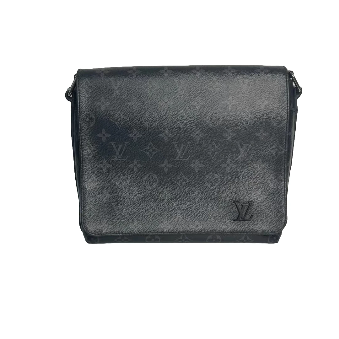 95新 LouisVuitton/路易威登 路易威登lv黑老花小号翻盖邮差包321