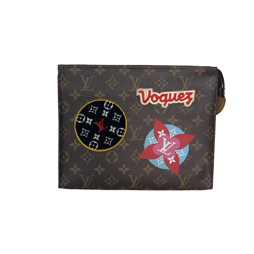 95新 LouisVuitton/路易威登 lv/粽老花奢侈限量款手拿洗漱包男士