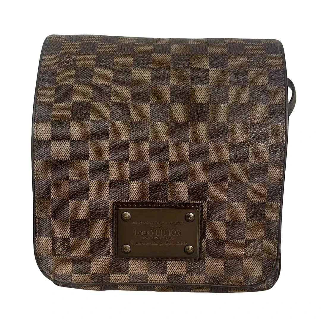 95新 LouisVuitton/路易威登 路易威登棋盘格翻盖邮差斜挎包23100