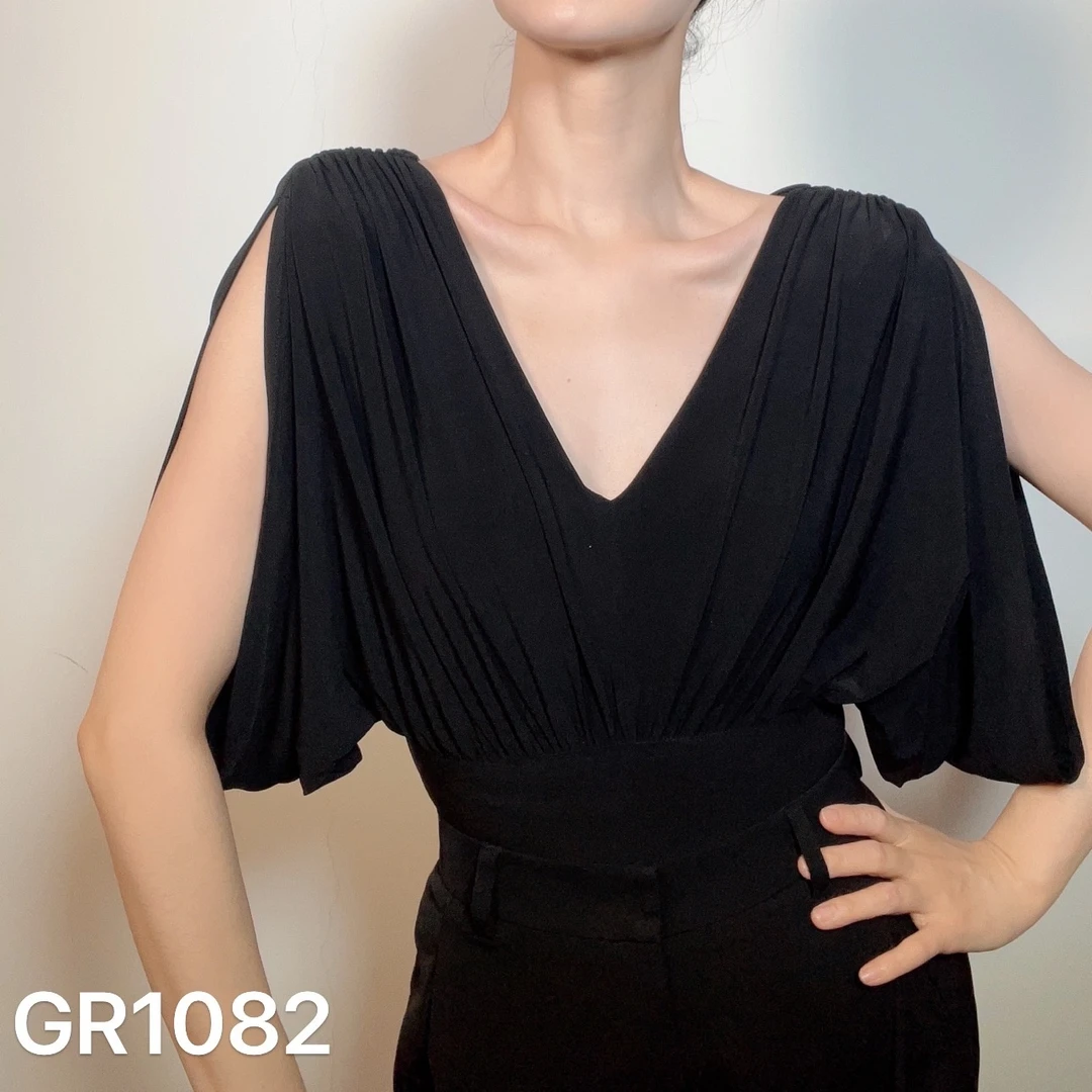 GR1082多色V领连体上衣气质国标舞摩登舞