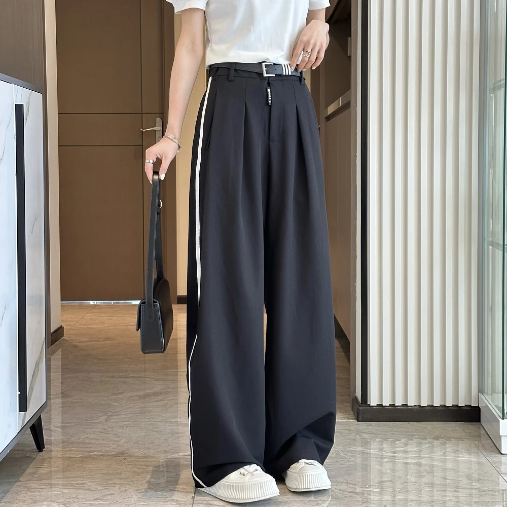 福利款 时尚百搭休闲宽松垂感拖地阔腿裤J9996897