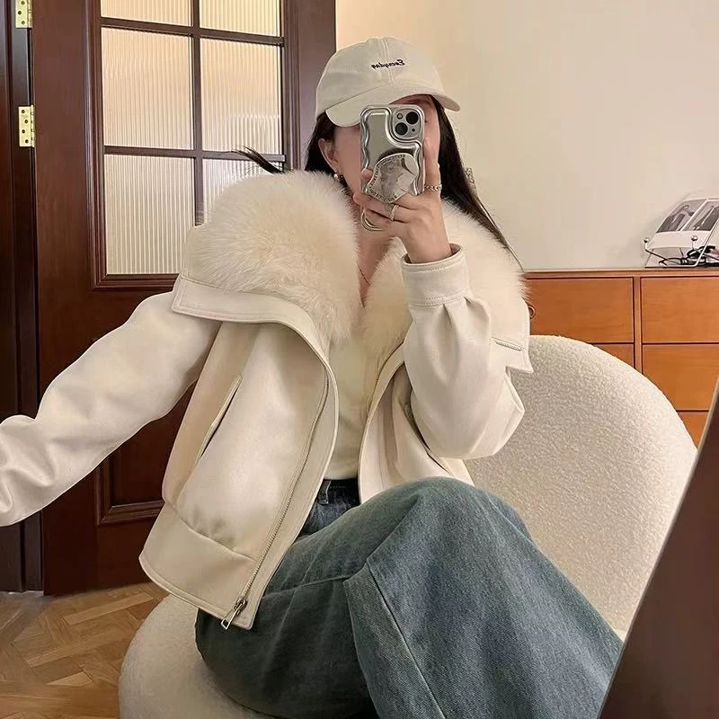 【雅希定制】加棉毛毛领棉服宽松洋气百搭领子可拆卸时尚外套