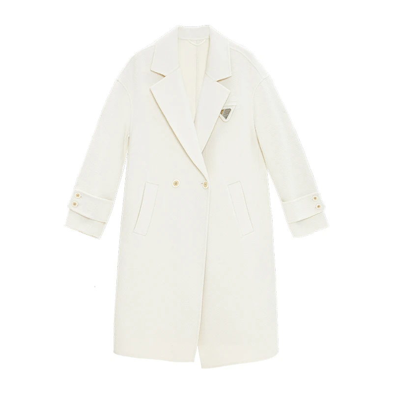 ［主播柠］lammix27双面呢外套女中长款M3D435A