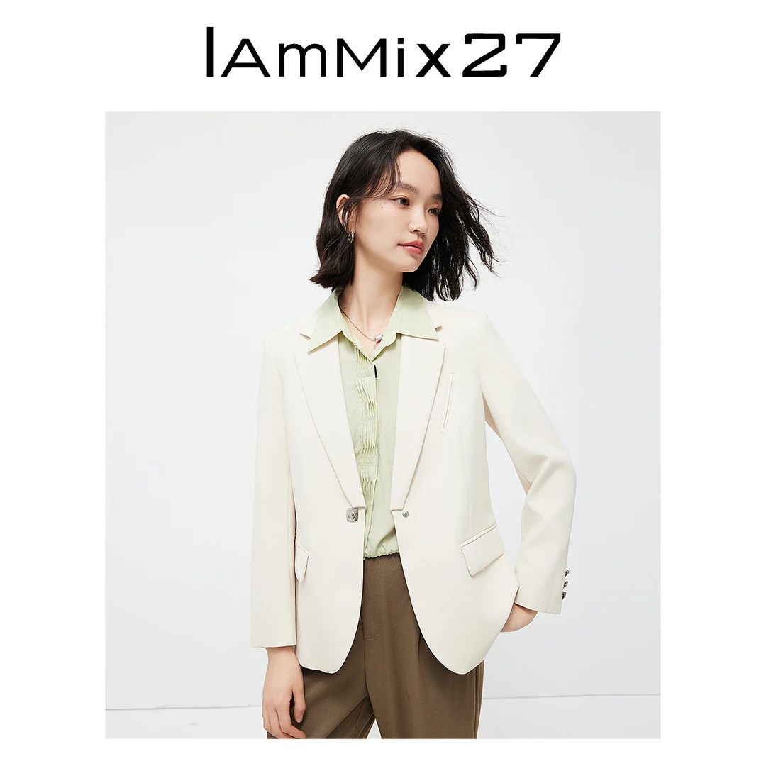 【我爱力力淘专享】Iammix27休闲西服女M3C3056
