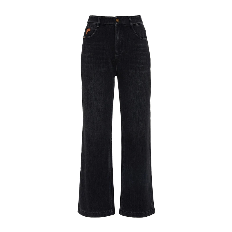 Iammix27黑色加绒牛仔裤女Z4D7018