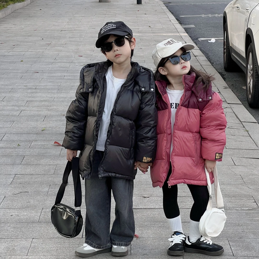 新款升级版3.0黑色金标儿童防寒服加厚男女童外套亲子款冬季