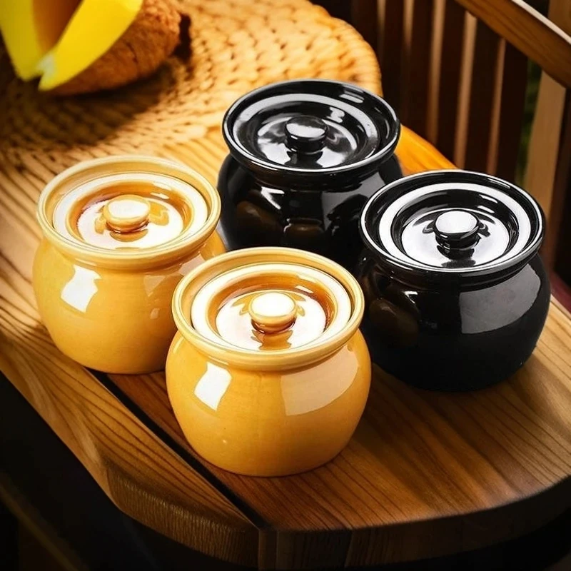 新款加厚瓦罐炖盅煨汤罐耐高温陶瓷隔水炖家用沙县小吃炖煮大容量