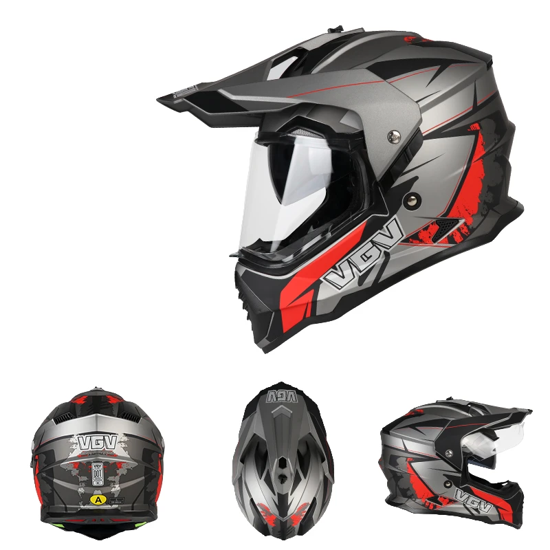 VGV越野拉力盔中国3C认证设计男女机车四季防风保暖摩托拉力全盔.