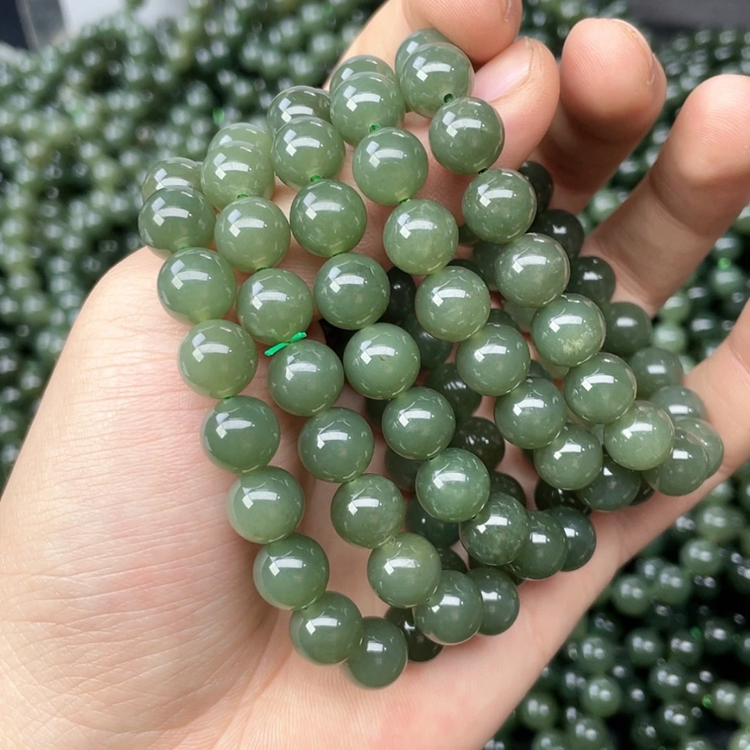 【闪购商品】和田玉新疆青黄口手串卡10未镶嵌