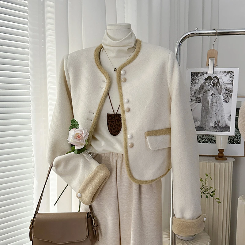 1CoMo 新款秋冬保暖百搭时尚日常通勤韩版设计感气质显瘦外套911