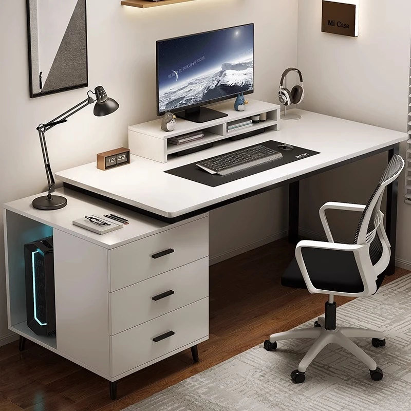 【素屑宜木】办公桌椅组合简约现代家用电脑桌商用办公室工作台桌