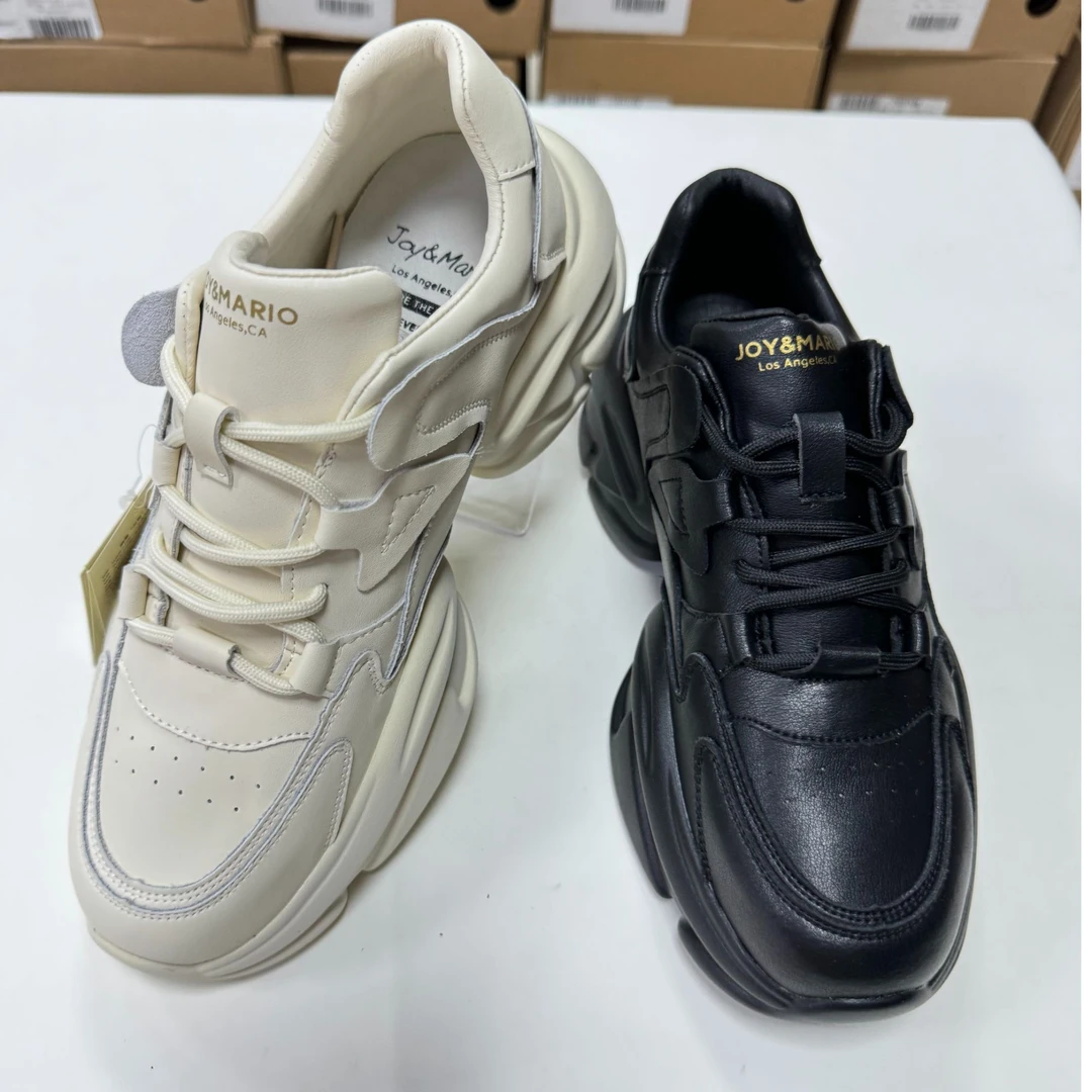 J&M/快乐玛丽女鞋皮鞋单鞋时尚休闲鞋厚底增高系带老爹鞋30839W