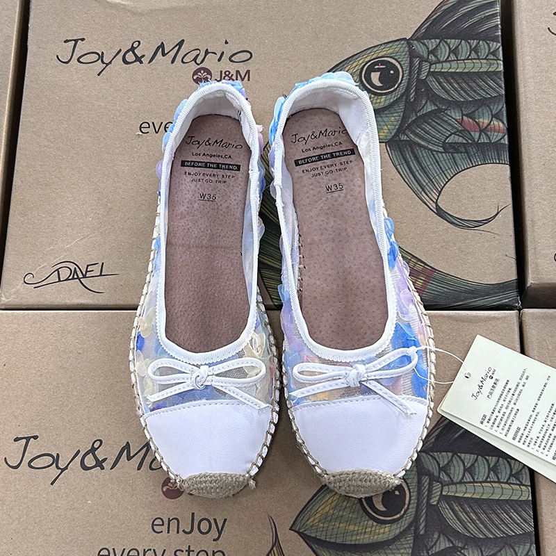 JM玛丽网仓女鞋单鞋舒适女士软底豆豆鞋ol圆头浅口布鞋++05017W